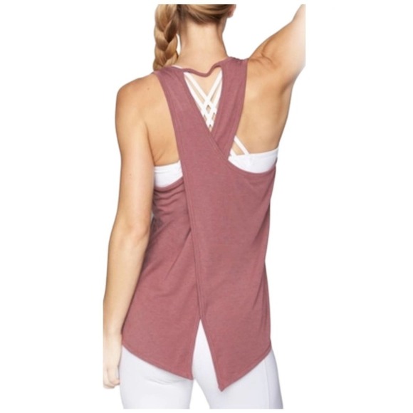 Athleta Essence Tie Back Tank in Crushed Berry Sleeveless Size SP Small Petite - Picture 1 of 6